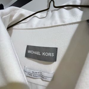 Michael Kors white button up dress shirt. Size Large 16-34/35.
